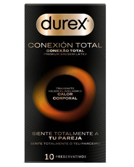 Preservativos DUREX Conexão total ultrafinos, sem látex e extra lubrificados com silicone