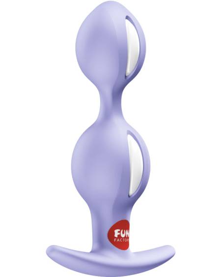 Plug anal vibratório FUN FACTORY B-BALLS DÚO, disponível em violeta e preto