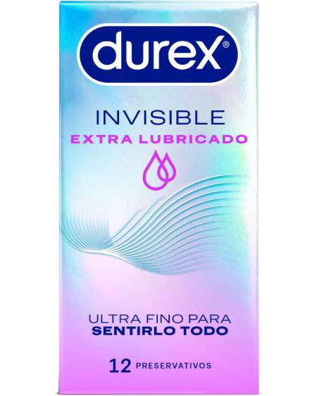 Preservativos Durex Invisible Extra Lubrificado 12 Unidades