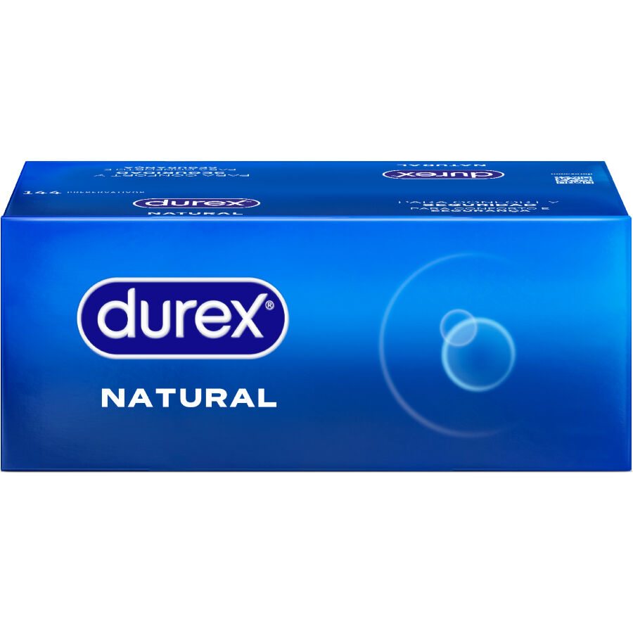Preservativos Durex Natural Comfort com embalagem de 144 unidades
