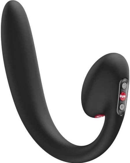 Vibrador duplo insertável Crescendo da FUN FACTORY, com estimulação por ondas de pressão e vibração.