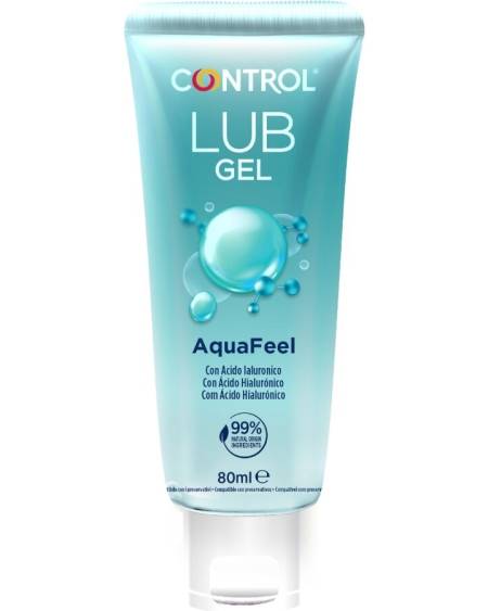 Tubo de lubrificante aquoso CONTROL LUBES AquaFeel com ácido hialurónico, 80 ml
