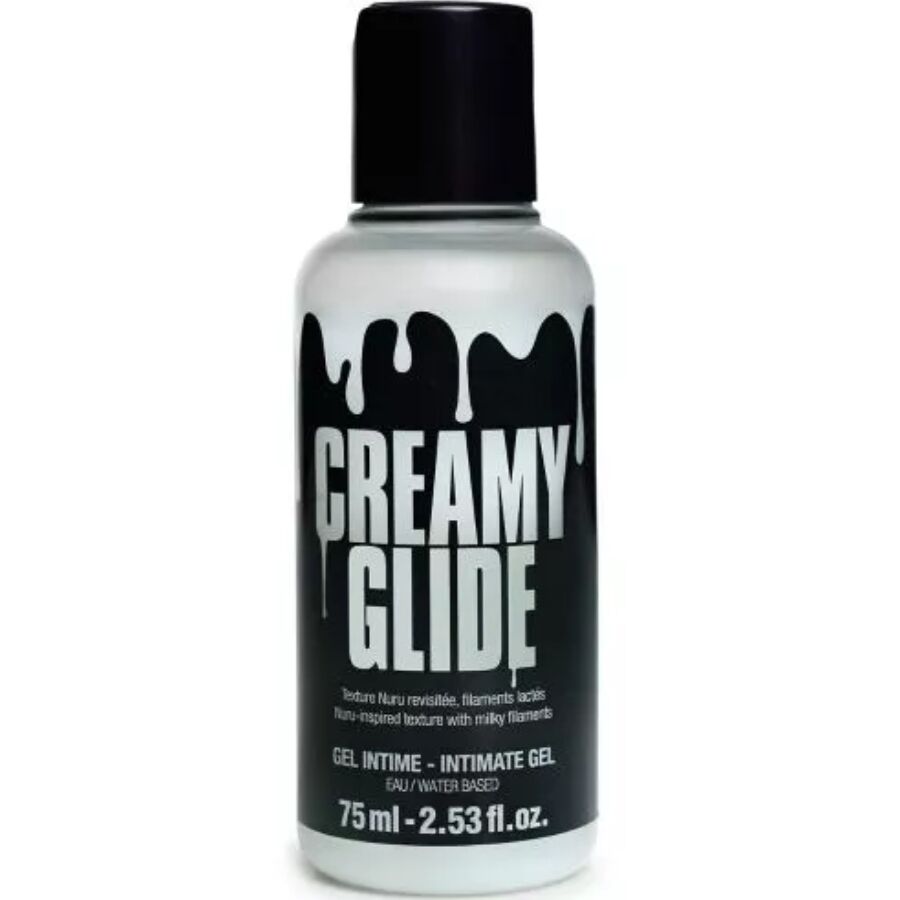 Gel íntimo CREAMY Glide de aspeto leitoso