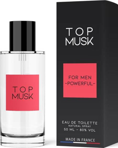 Frasco do perfume RUF TOP MUSK de 50 ML para homem