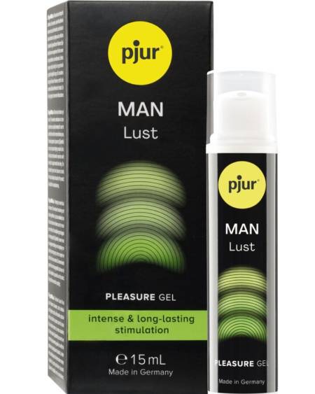 Gel estimulante masculino PJUR MAN Lust, embalagem de 15 ml