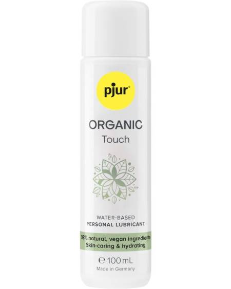 Frasco de lubrificante hidratante vegano PJUR Organic Touch de 100 ml
