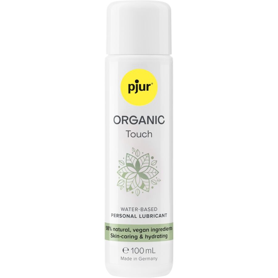 Frasco de lubrificante hidratante vegano PJUR Organic Touch de 100 ml