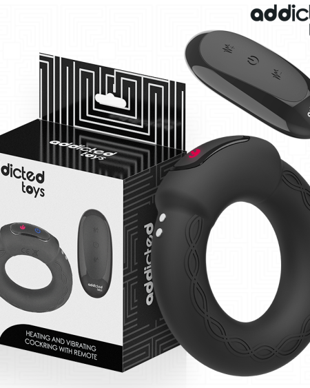 Anel vibratório ADDICTED TOYS com efeito de calor e comando remoto
