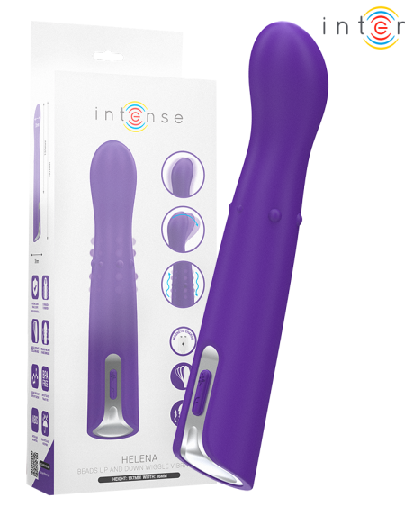 Vibrador vaginal Helena da INTENSE com movimento vertical e esferas internas