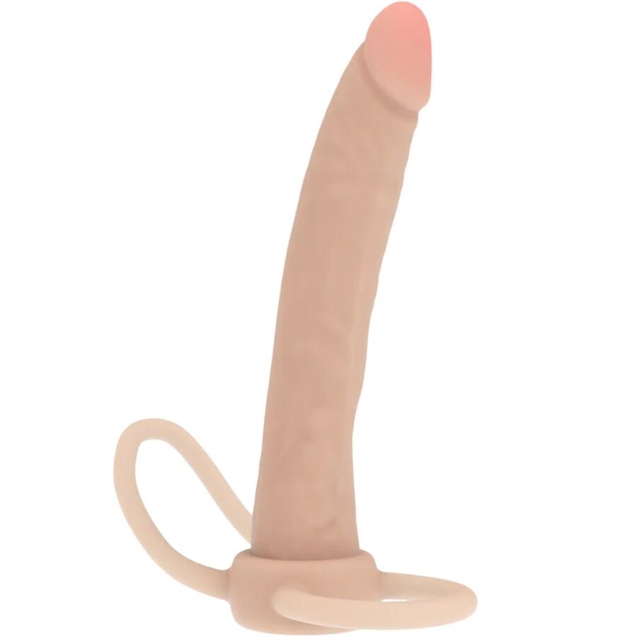 Dildo anal de silicone GET REAL Double Trouble, de design duplo e 16 cm