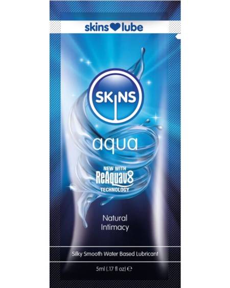 Lubrificante à base de água SKINS Aqua, monodose de 5 ml