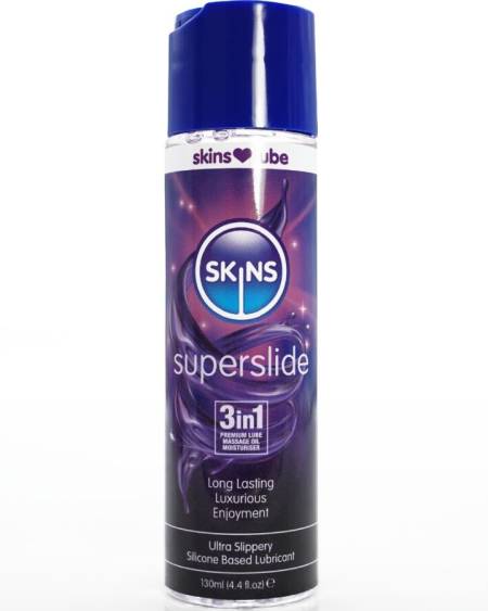 Frasco de lubrificante de silicone SKINS Superslide de 130 ml