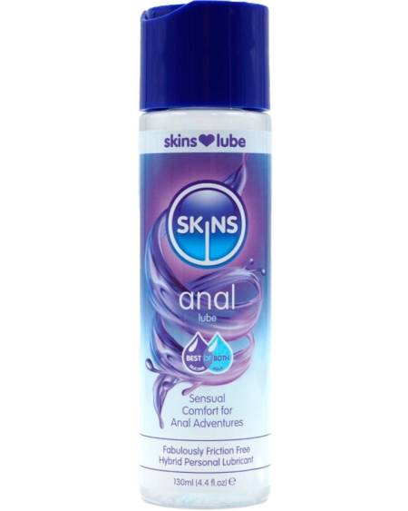 Lubrificante anal híbrido SKINS à base de água e silicone, 130 ml