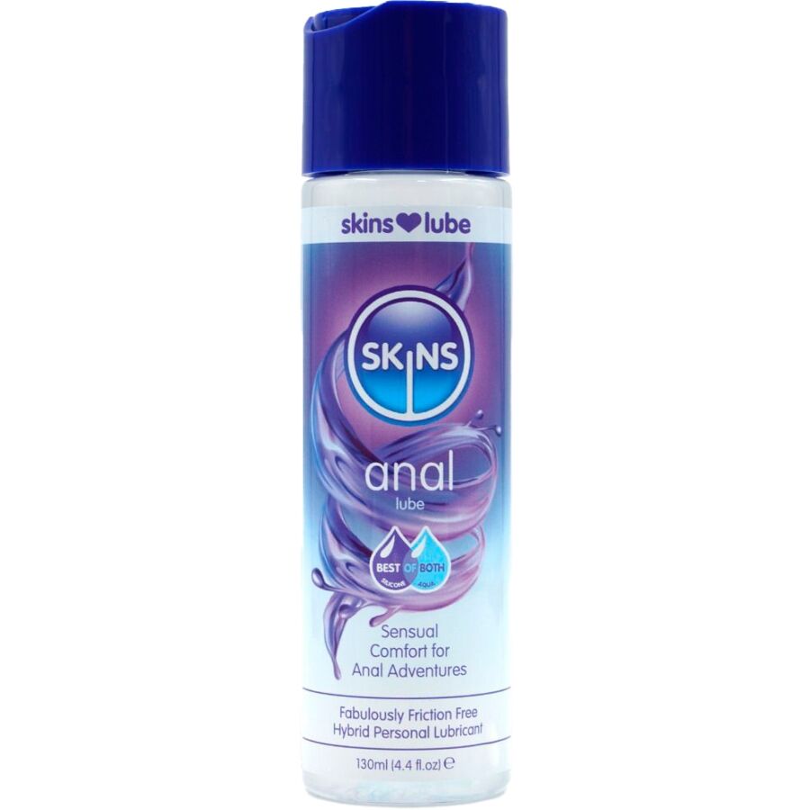 Lubrificante anal híbrido SKINS à base de água e silicone, 130 ml