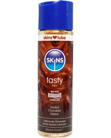 Lubrificante SKINS Double Chocolate Desire com sabor a chocolate, à base de água, 130 ml