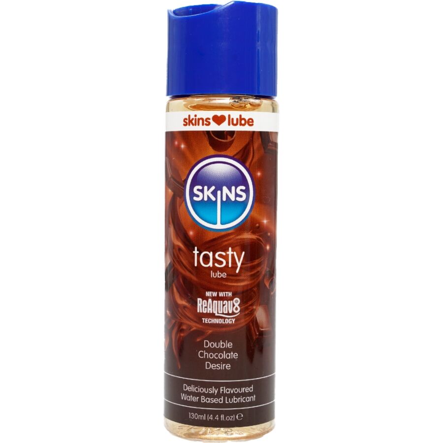 Lubrificante SKINS Double Chocolate Desire com sabor a chocolate, à base de água, 130 ml