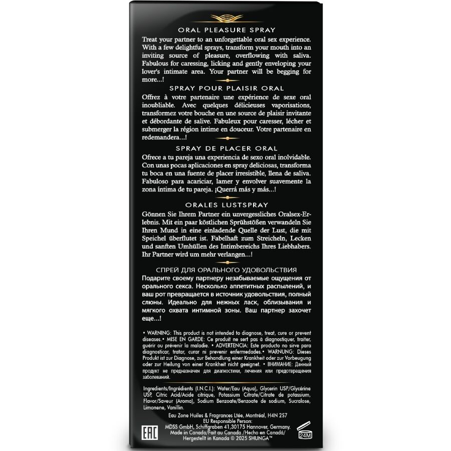 SHUNGA - WAVES PLEASURE SPRAY ORAL SEDUCTOR SANDÍA 20 ML