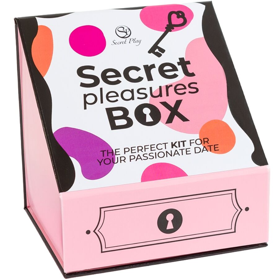 Conjunto SECRET PLAY para casais com dois dados, bala vibradora rosa, acessório de carícias rosa e bolsa de cetim preta
