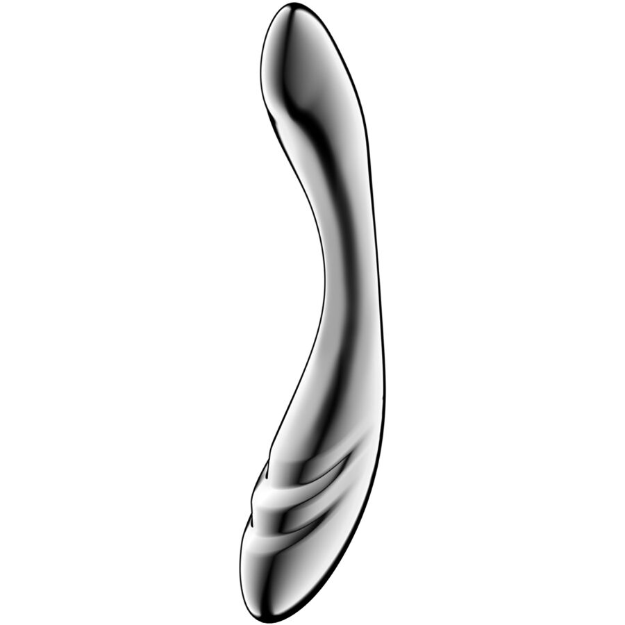 Dildo SATISFYER Pure Gravity 3 em aço inoxidável, sem vibração
