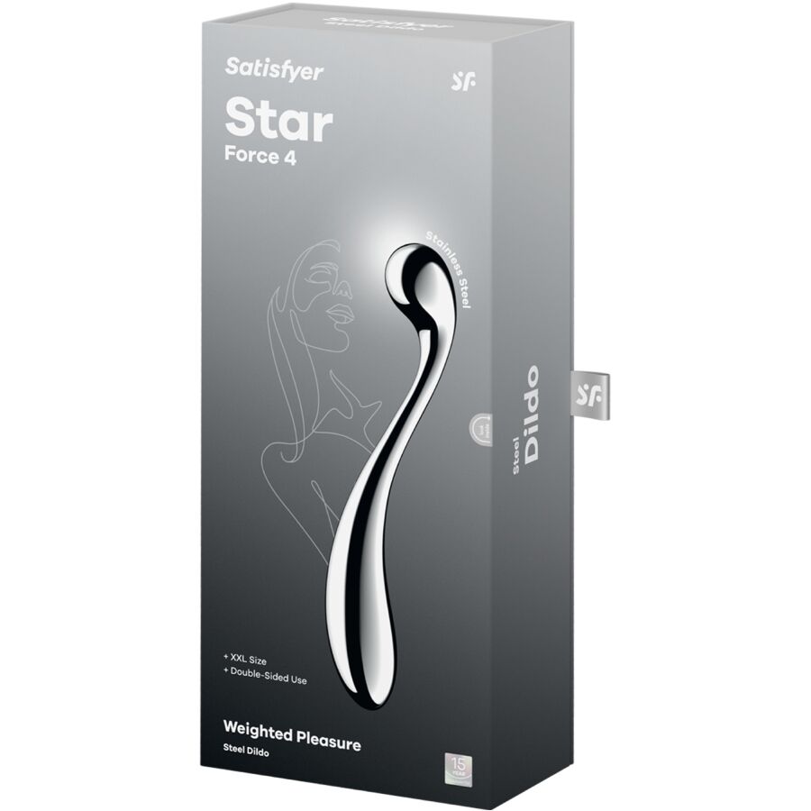 SATISFYER - STAR FORCE 4 DILDO ACERO INOXIDABLE DOBLE USO