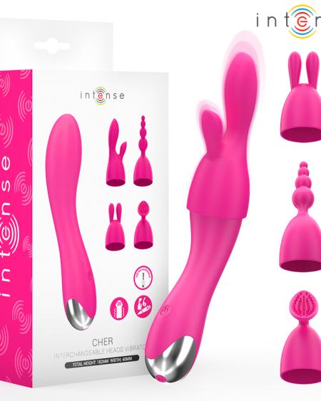 Vibrador Cher da INTENSE com 4 cabeças intercambiáveis