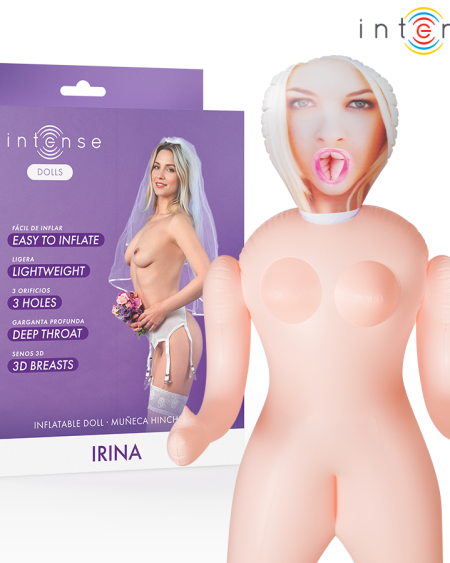 Boneca insuflável Irina da INTENSE DOLLS, com seios 3D e três orifícios funcionais