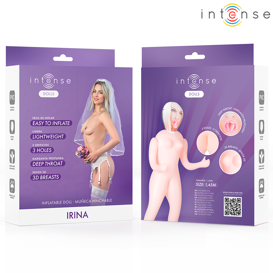 INTENSE DOLLS - IRINA MUÑECA HINCHABLE CON TRES ORIFICIOS