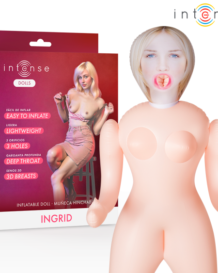 Boneca insuflável Ingrid da INTENSE DOLLS, com seios 3D e 1,45 m
