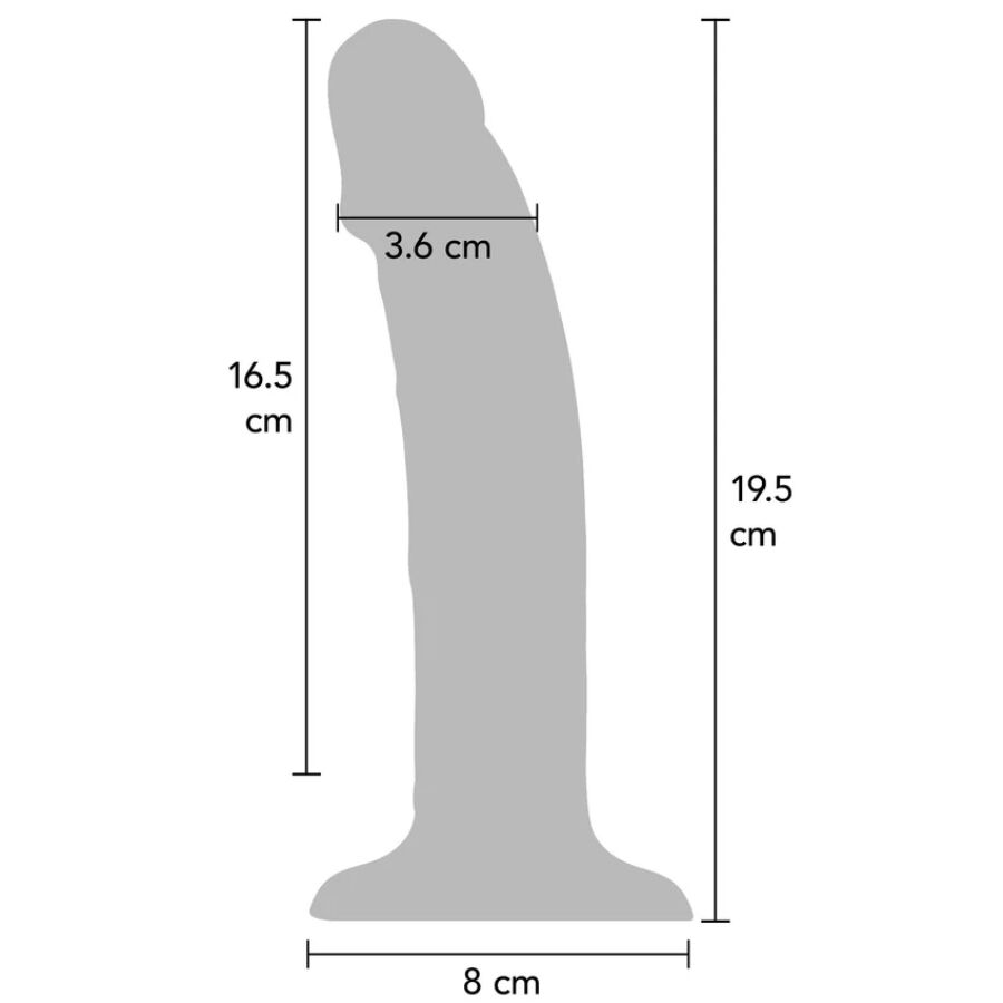 GET REAL - DILDO REALISTA VIBRADOR DE SILICONA CLARO 19.5 CM
