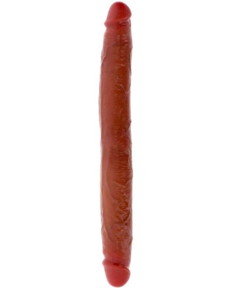 GET REAL - DILDO DOBLE DONG DE SILICONA CARAMELO 35 CM