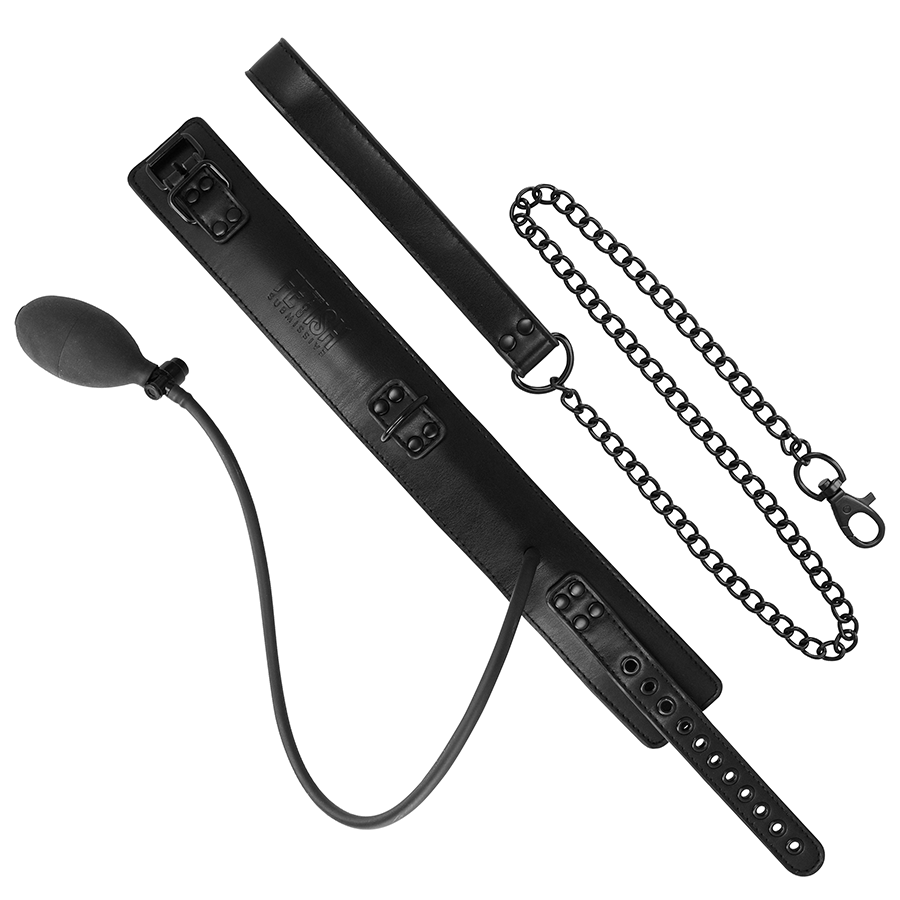 FETISH SUBMISSIVE BONDAGE - COLLAR BONDAGE INFLABLE CON TIRADOR