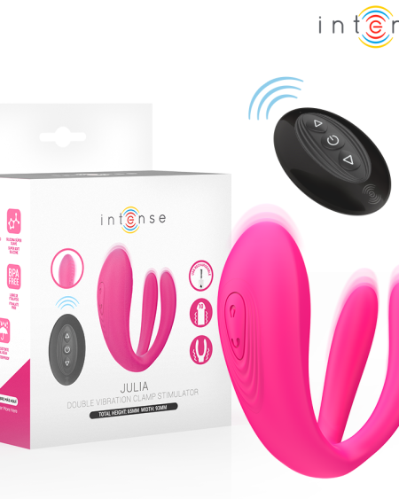 Vibrador e estimulador de pinças INTENSE Julia com controlo remoto
