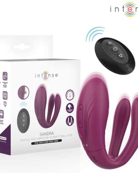 Vibrador e estimulador de pinças Sandra da INTENSE com controlo remoto