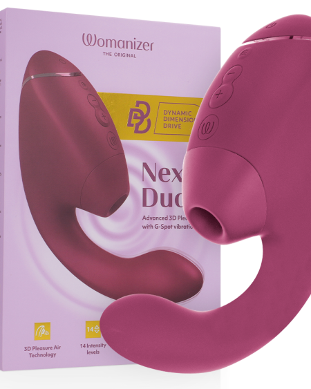 WOMANIZER - DUO NEXT ESTIMULADOR VIBRADOR DUAL CLÍTORIS & PUNTO·G ROSA