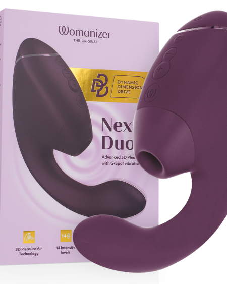 WOMANIZER - DUO NEXT ESTIMULADOR VIBRADOR DUAL CLÍTORIS & PUNTO·G MORADO