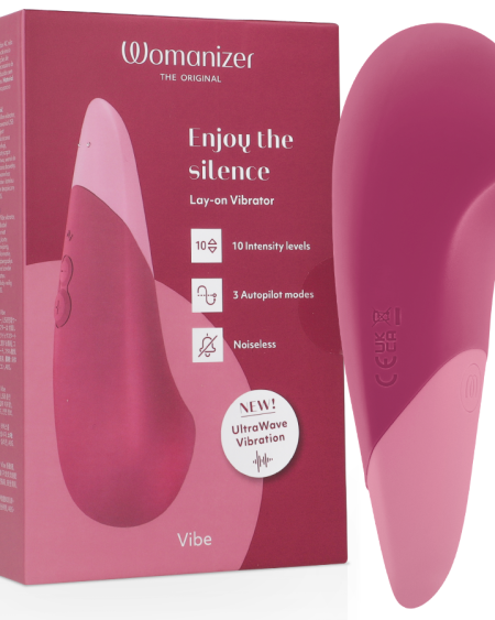 WOMANIZER - VIBE VIBRADOR LAY-ON SILENCIOSO ROSA OSCURO