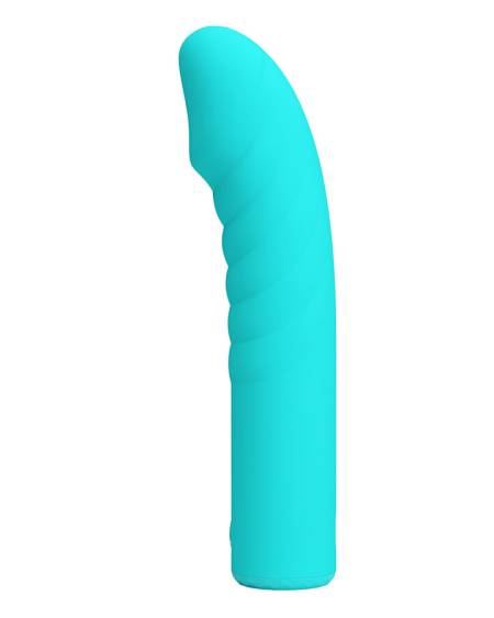 Vibrador para ponto G Pretty Love Rylan azul, com corpo curvo e design ergonómico