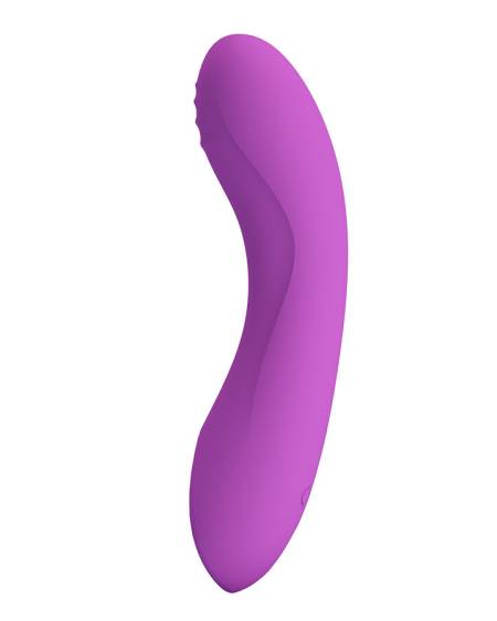 Vibrador para ponto G PRETTY LOVE DJ DICK roxo, com anel decorativo brilhante