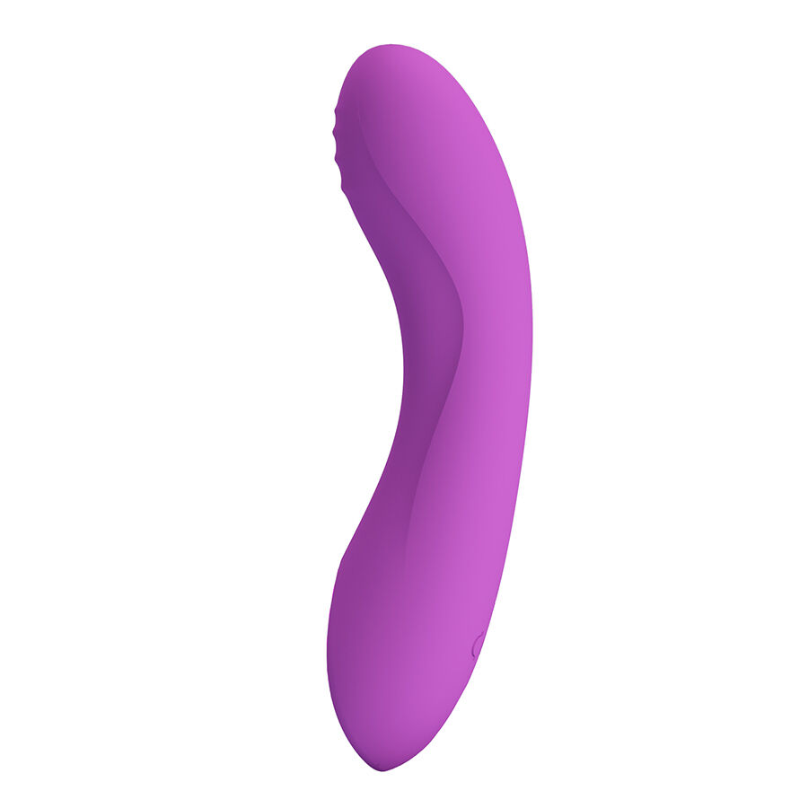Vibrador para ponto G PRETTY LOVE DJ DICK roxo, com anel decorativo brilhante