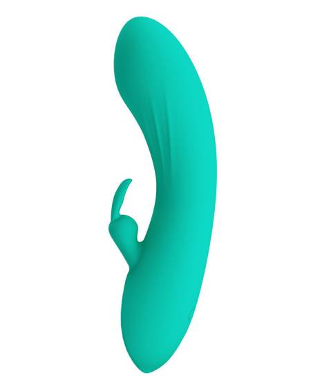Vibrador para ponto G PRETTY LOVE DJ Stick turquesa com estimulador clitoriano integrado