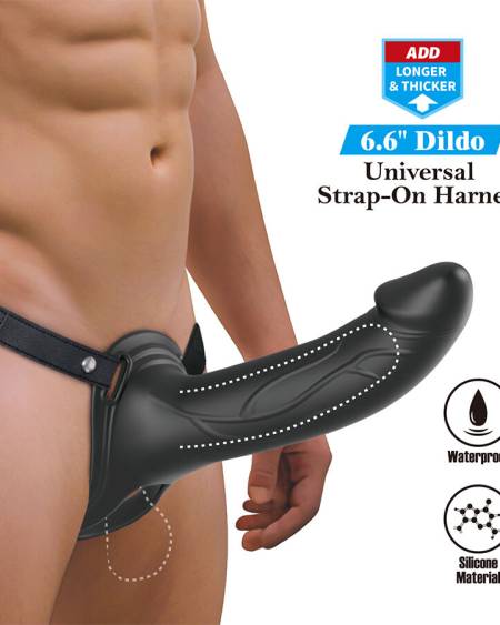 PRETTY LOVE - LANDON STRAP-ON CON VIBRACIÓN NEGRO