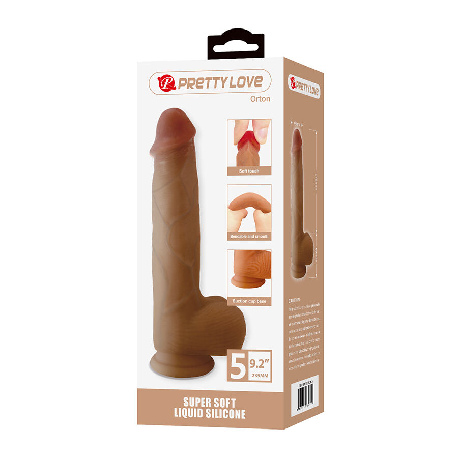 PRETTY LOVE - ORTON DILDO REALÍSTICO CON VENTOSA 23.5 CM -Ø- 4.9 CM