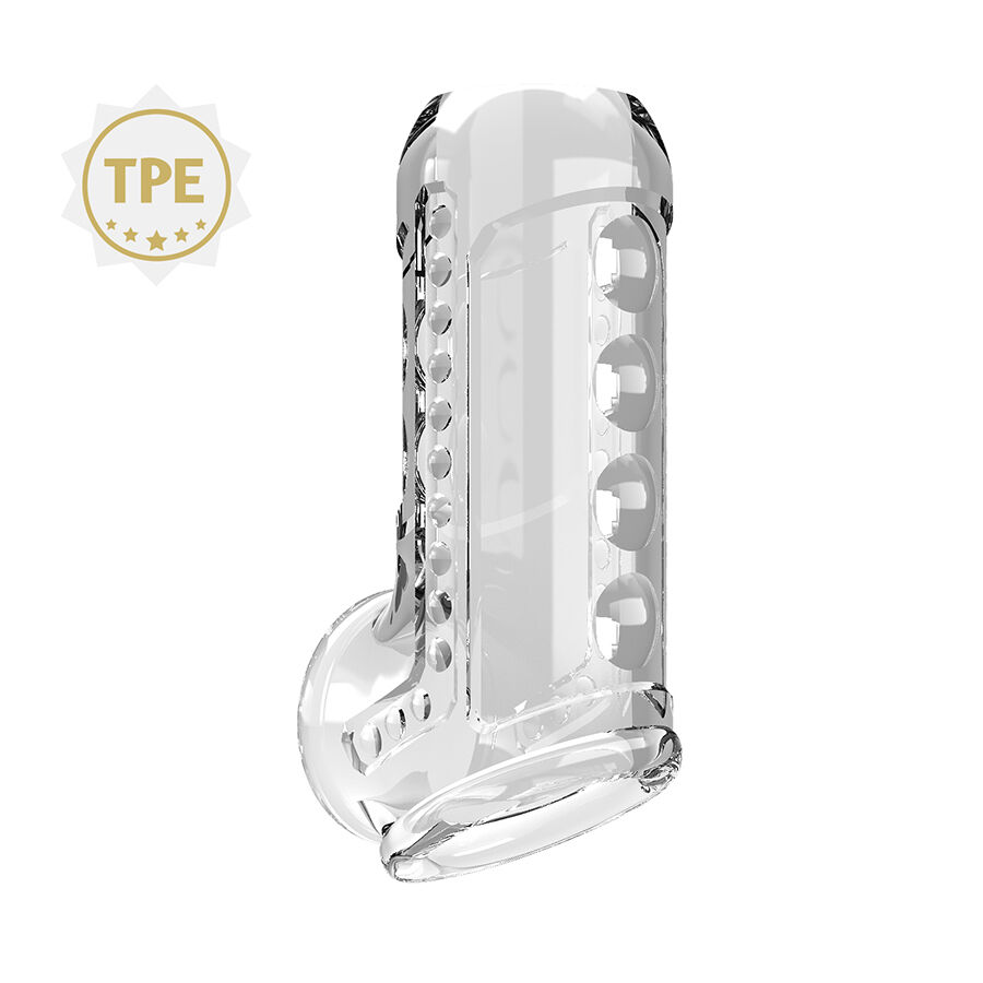 PRETTY LOVE - FUNDA PARA PENE TEXTURIZADA TRANSPARENTE