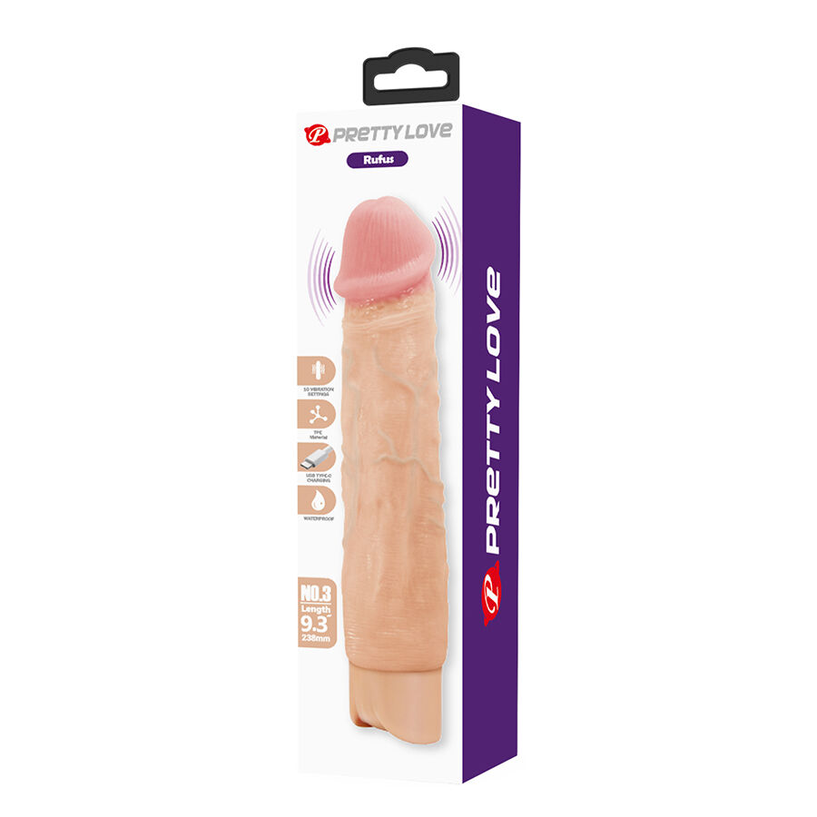 PRETTY LOVE - RUFUS VIBRADOR REALÍSTICO FLEXIBLE