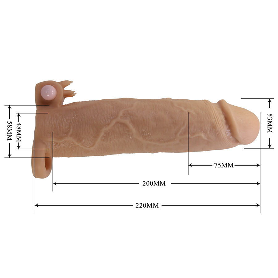 PRETTY LOVE - XERXES FUNDA PARA PENE CON ESTIMULADOR DE CLÍTORIS Y VIBRACIÓN