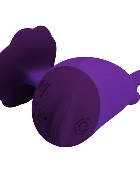 Mini vibrador Dolphin roxo da PRETTY LOVE, com curvas ergonómicas