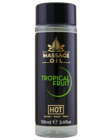 Óleo de massagem HOT com aroma a fruta tropical, embalagem de 100 ml