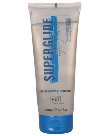 HOT - SUPERGLIDE LIQUID PLEASURE LUBRICANTE BASE AGUA 200 ML