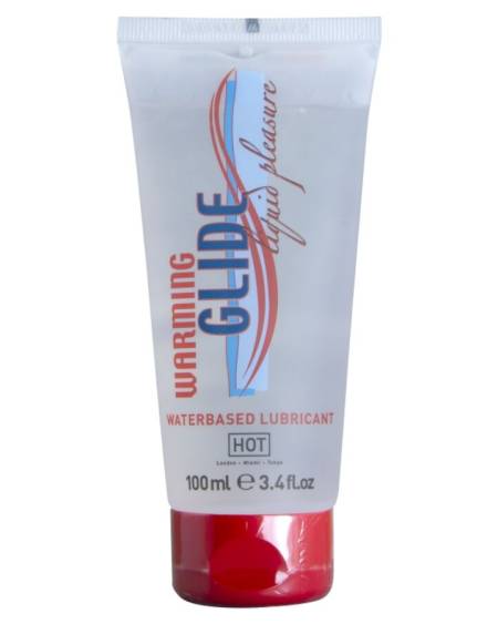 HOT - WARMING GLIDE LIQUID PLEASURE LUBRICANTE BASE AGUA EFECTO CALOR 100 ML