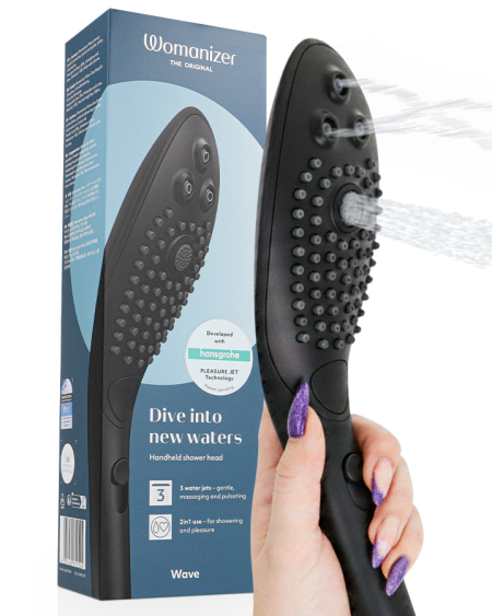 WOMANIZER - WAVE CABEZAL DE DUCHA ESTIMULADOR DE CLITORÍS NEGRO